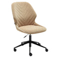 Eenvoudige Stoffen Bureaustoel met Verstelbare Hoogte en Zwarte Basis